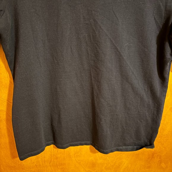 Talbots Navy Scalloped Neck Top Tee‎ - Picture 6 of 12